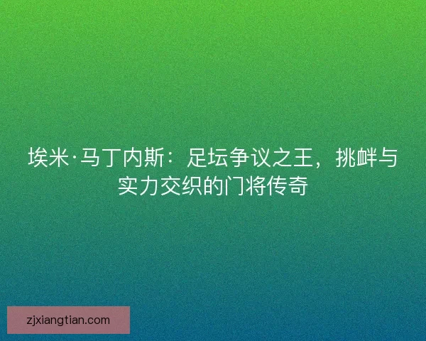 埃米·马丁内斯：足坛争议之王，挑衅与实力交织的门将传奇